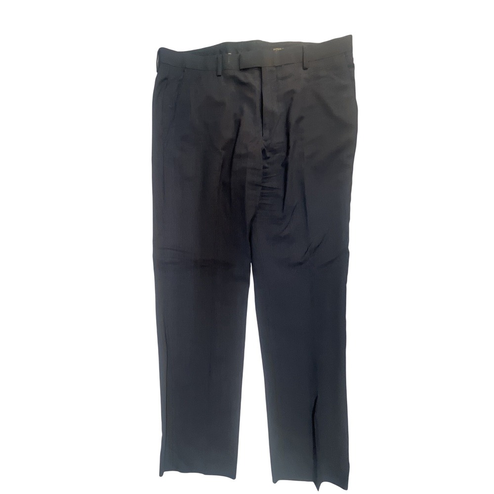 Banana Republic Mens Tailored Slim Fit Navy Blue‎ 100% Wool Dress Pants 34x34